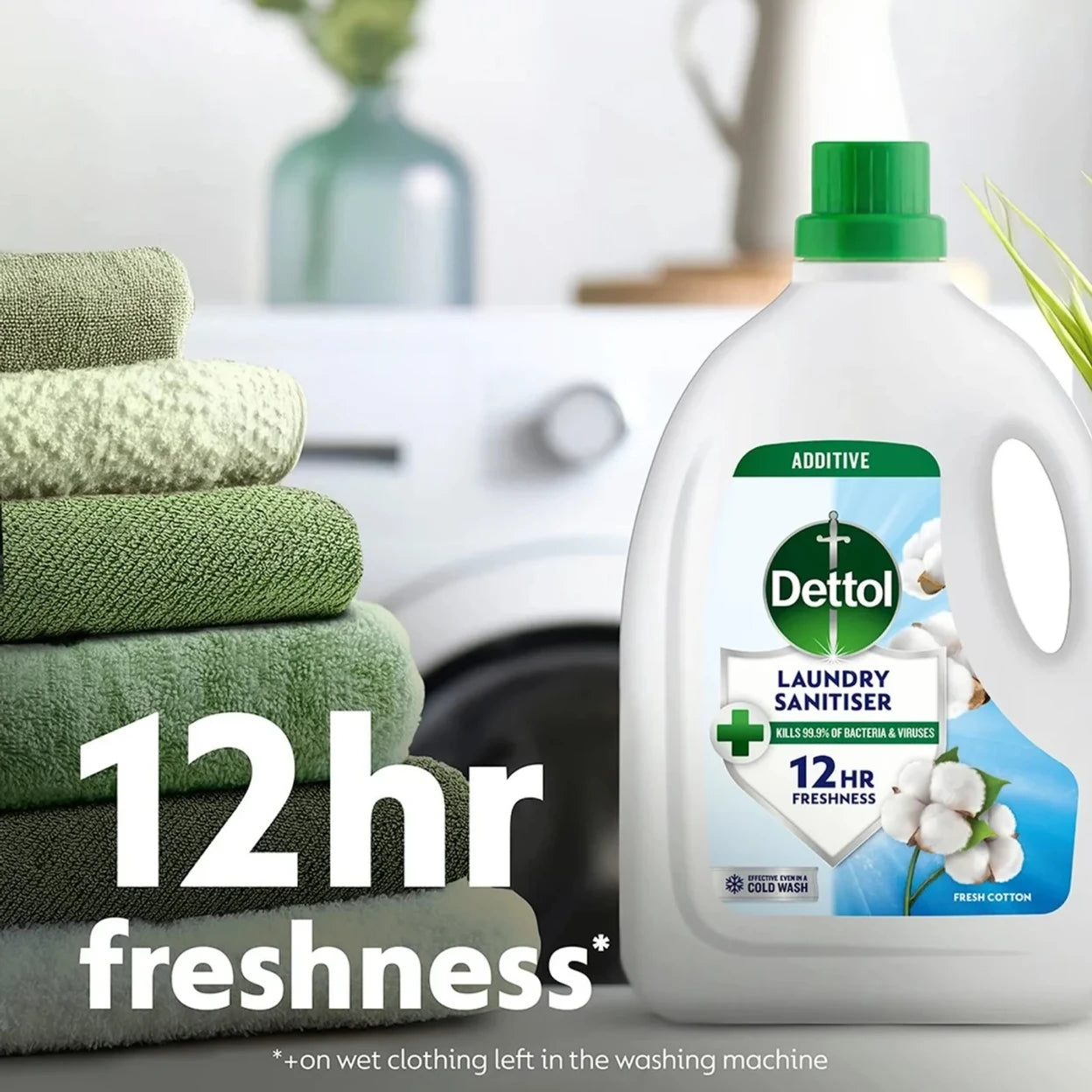 Dettol Laundry Cleanser, Fresh Cotton, 2.5l (2 Packs)
