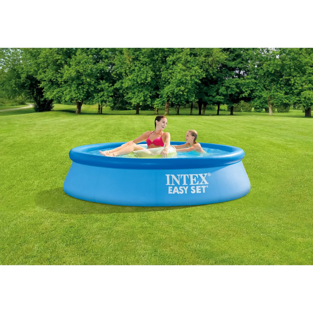 Intex Easy Set Swimming Pool 8ft x 24in (2.44m x 46cm) | Family Inflatable Garden Pool | Outdoor Summer Pool | Fast UK Delivery