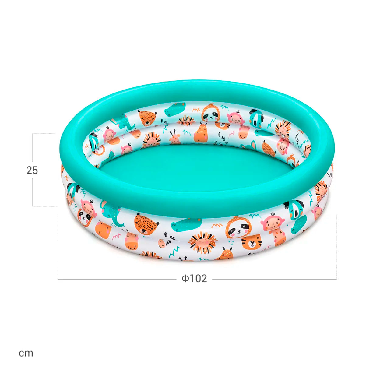 Bestway Safari Pals Kiddie Pool 40" x 10" (1.02m x 25cm) | Inflatable Kids Paddling Pool | Garden Baby Swimming Pool | Fast UK Delivery