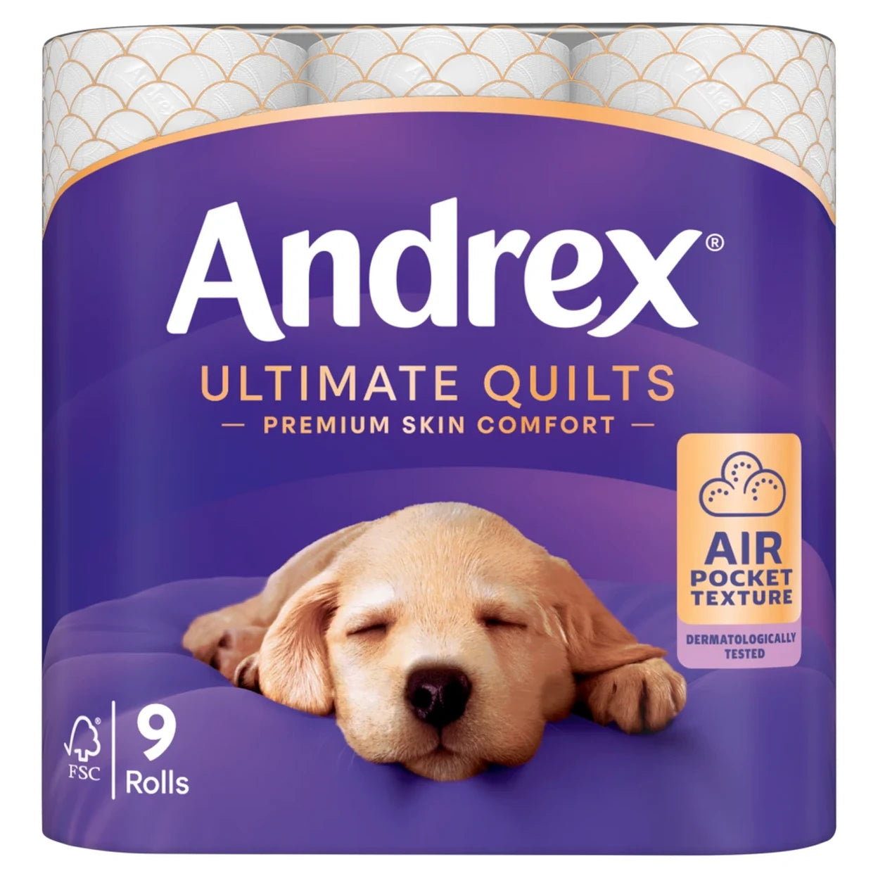 Andrex Ultimate Quilts Toilet Tissue 3 Ply 48 Rolls (3 x 16 Rolls) Premium Soft Toilet Paper | Fast UK Delivery