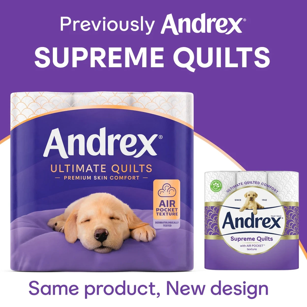 Andrex Ultimate Quilts Toilet Tissue 3 Ply 48 Rolls (3 x 16 Rolls) Premium Soft Toilet Paper | Fast UK Delivery