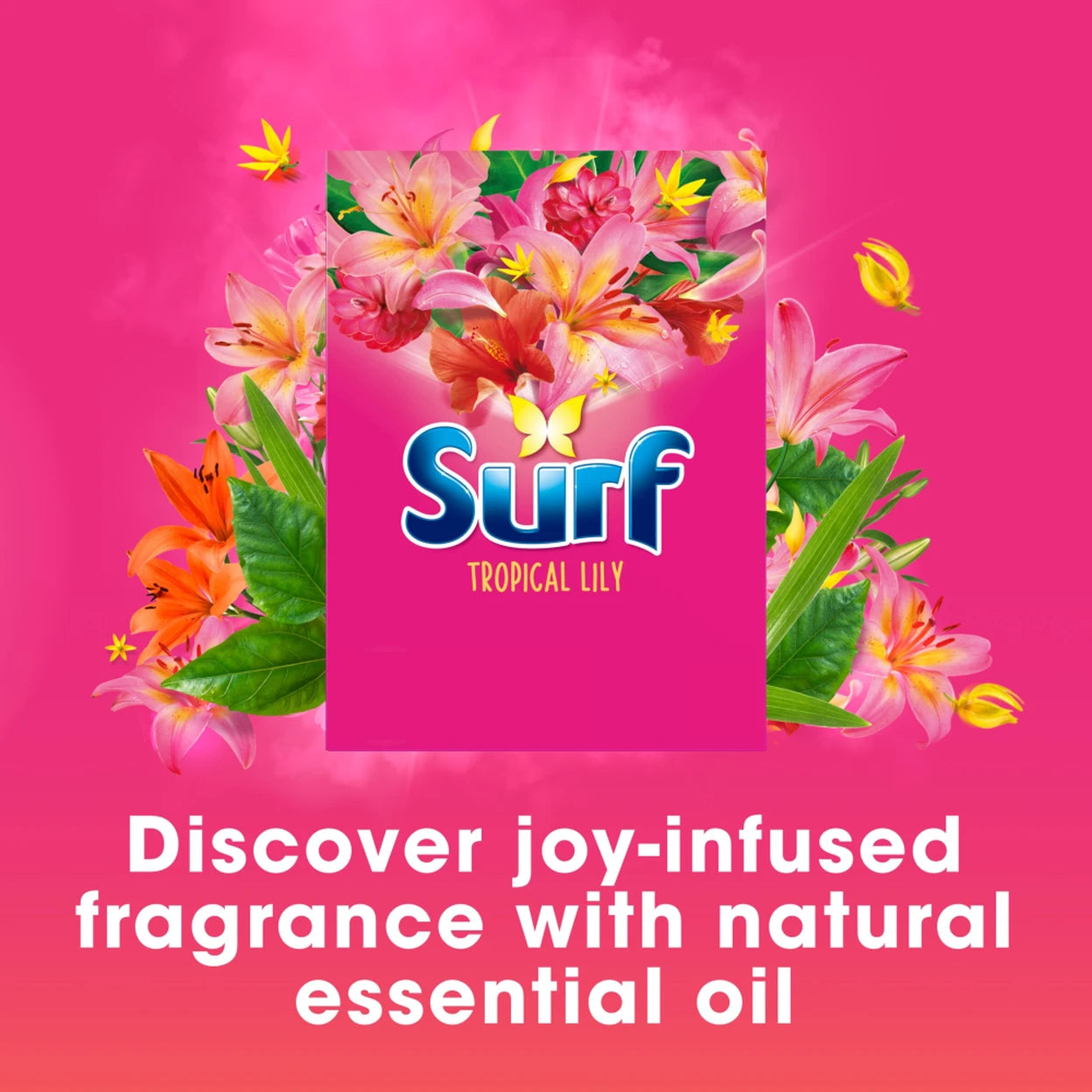 Surf Tropical Lily Washing Powder 4 x 125 Washes (500 Total Washes) 6.25kg XXL Mega Pack Laundry Detergent UK Seller Fast DPD Delivery