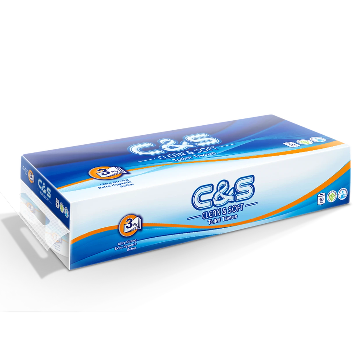 C&S Virgin Wood Pulp Toilet Tissue 3 Ply | 120 Rolls Family Pack | Soft & Durable | £41.99