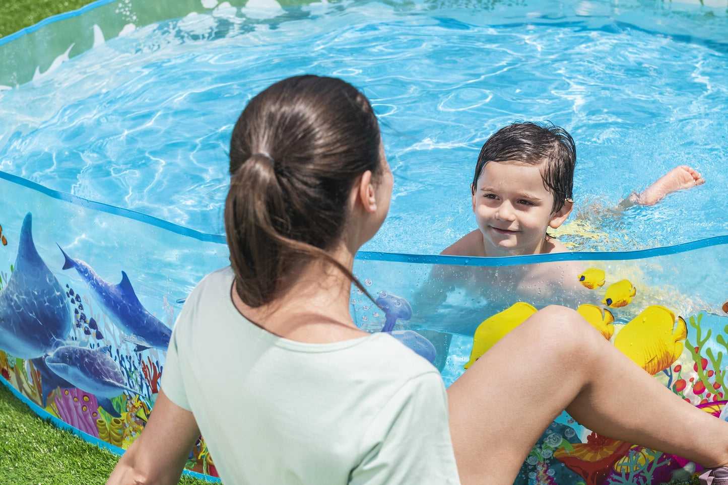Bestway Odyssey Fill 'n Fun Play Pool 8ft x 18in (2.44m x 46cm) Kids Garden Paddling Pool | Fast UK Delivery
