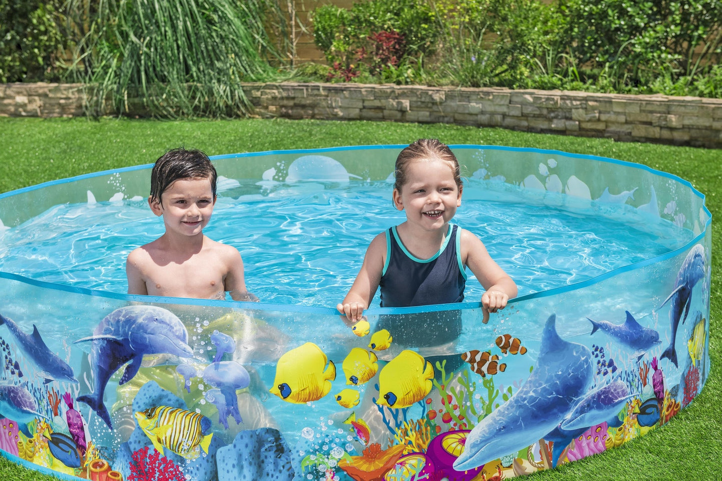 Bestway Odyssey Fill 'n Fun Play Pool 8ft x 18in (2.44m x 46cm) Kids Garden Paddling Pool | Fast UK Delivery