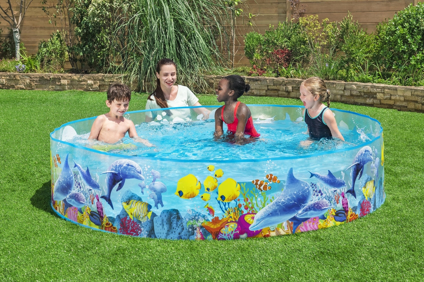 Bestway Odyssey Fill 'n Fun Play Pool 8ft x 18in (2.44m x 46cm) Kids Garden Paddling Pool | Fast UK Delivery